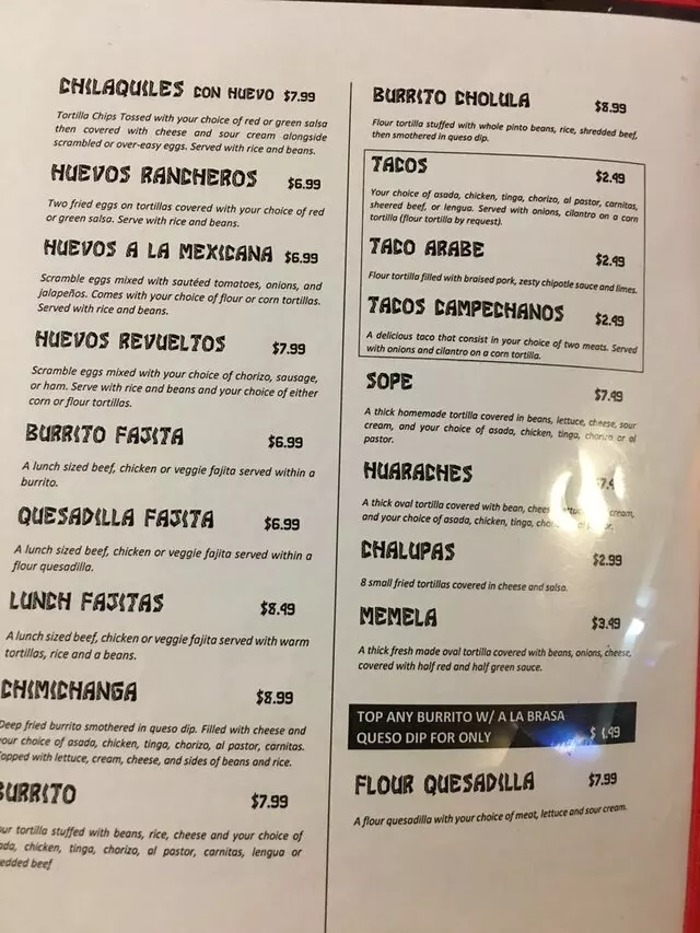 A La Brasa Mexican Grill